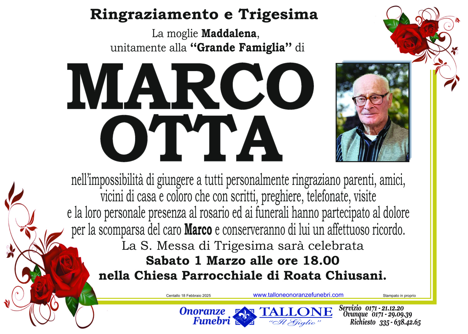 <br />
<b>Warning</b>:  Undefined variable $info in <b>/home/tallone/public_html/ringraziamenti.php</b> on line <b>68</b><br />
Marco Otta
